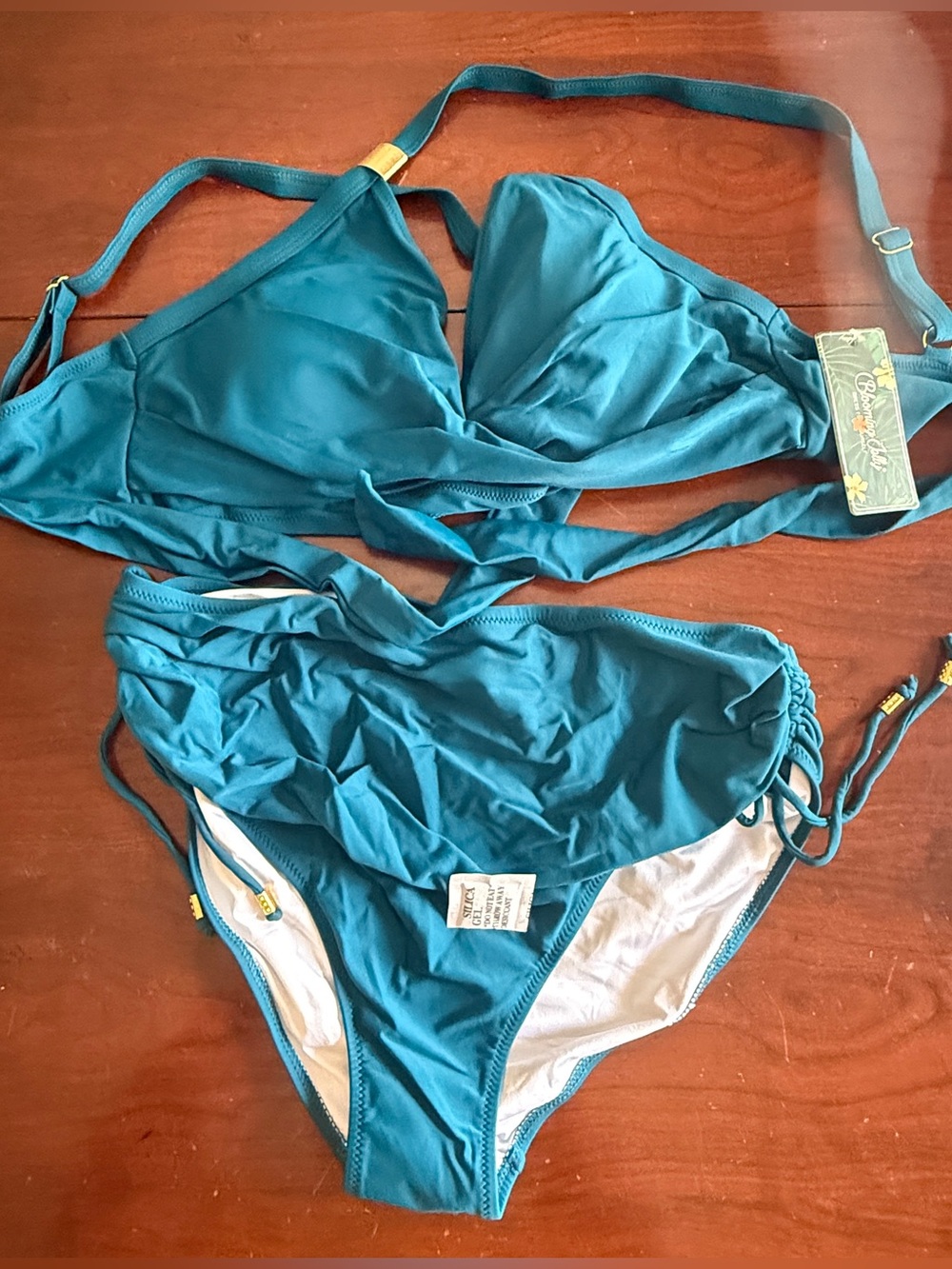 Blooming Jelly High Waisted Bikini Set Drawstring Swimsuit - Picture 10 of 14